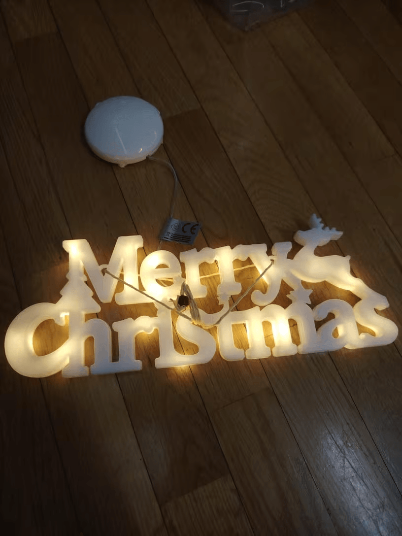 Świecąca zawieszka LED „Merry Christmas”